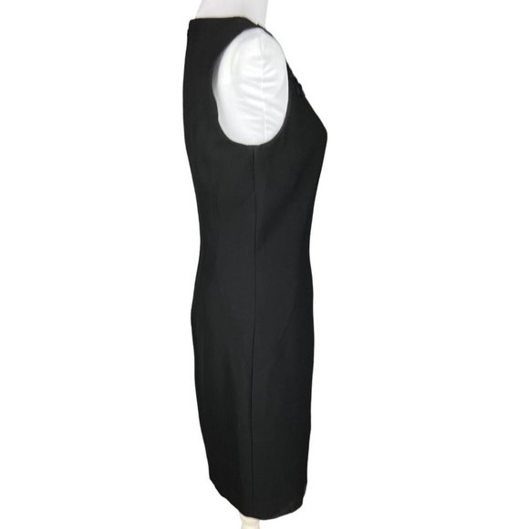 Diane Von Furstenberg Sleeveless Black Embellished Sheath Dress Size 8 - Picture 7 of 10